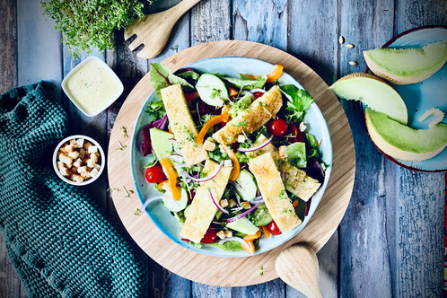 Rezept Grillk&auml;se-Salat von die frau am grill