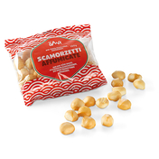 Auf dem Bild sind kleine, geräucherte Käse-Snacks namens 