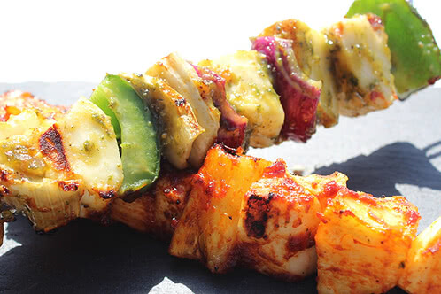 Rezept Halloumi-Grillspie&szlig; - kr&auml;uter-frisch